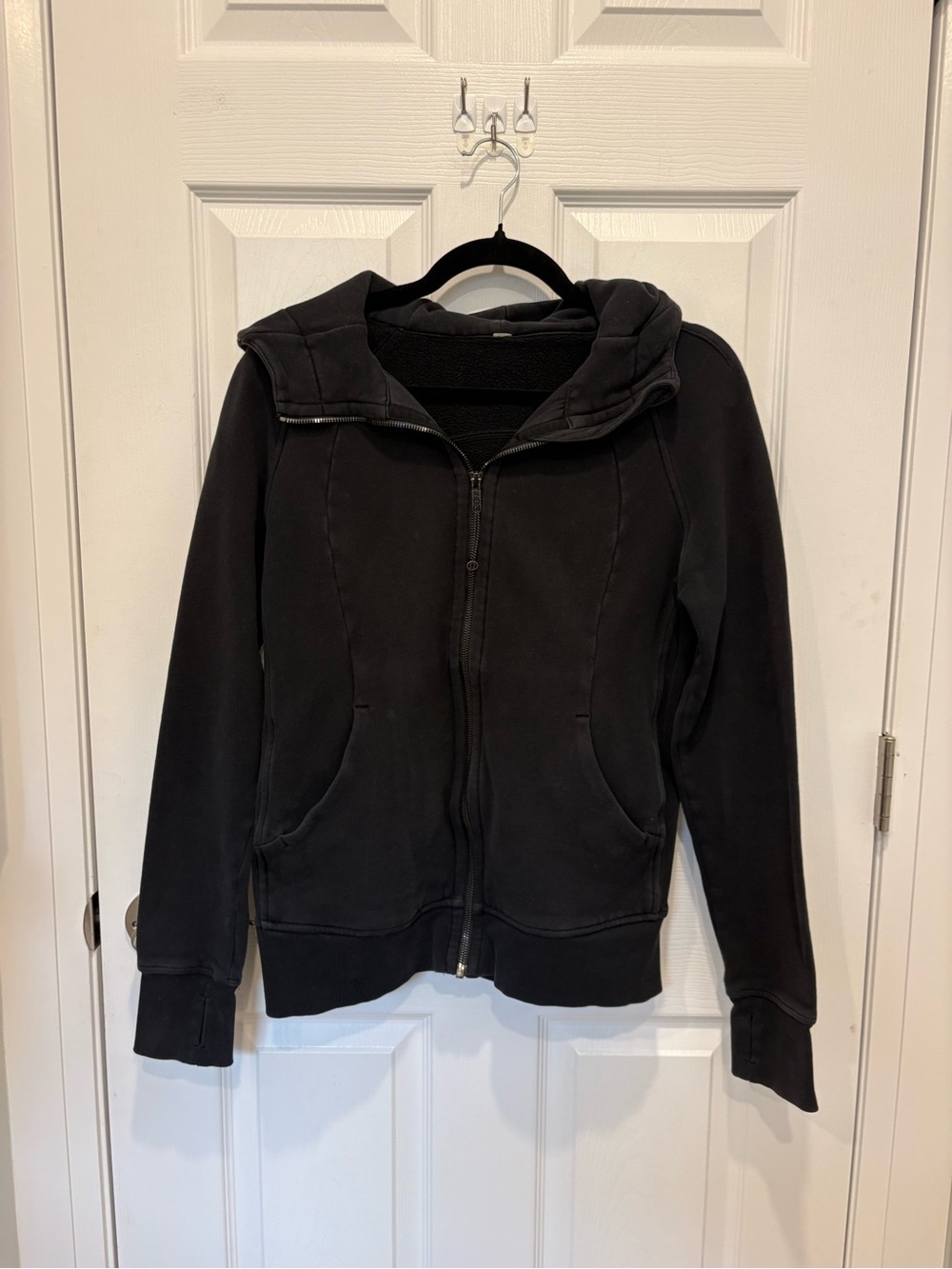 Lululemon Women's Black Zip-Up Hooded Jacket #1320